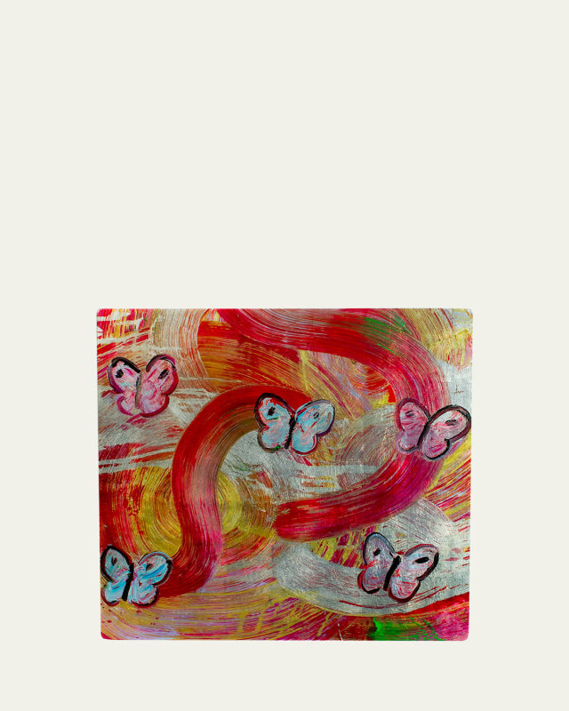Butterfly Swirl Square Lacquer Placemat